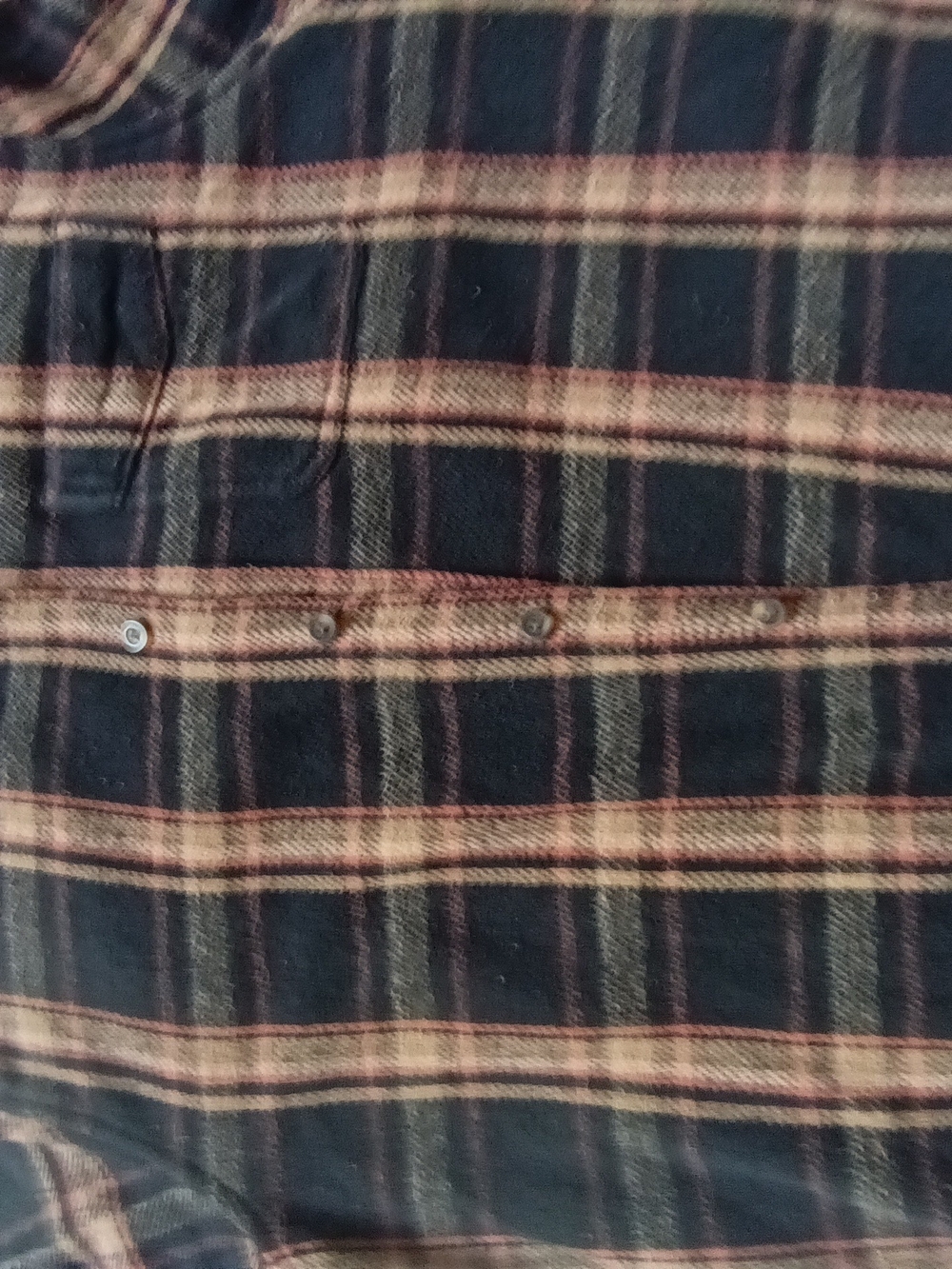 Flint And Tinder Men's New w/o Tags Large Espresso,Red,Tan Plaid Button-Up Shirt